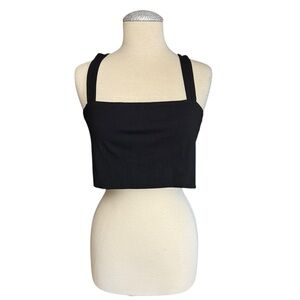 NWT GENERATION LOVE BARDONIA CROPPED TOP BLACK SZ‎ L